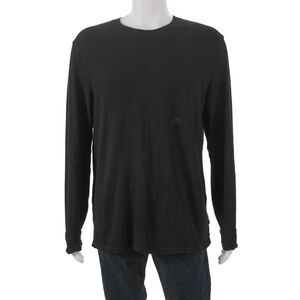Cotton Citizen Mens Basic Long Sleeve T-Shirt Black 100% Cotton Crewneck Size M